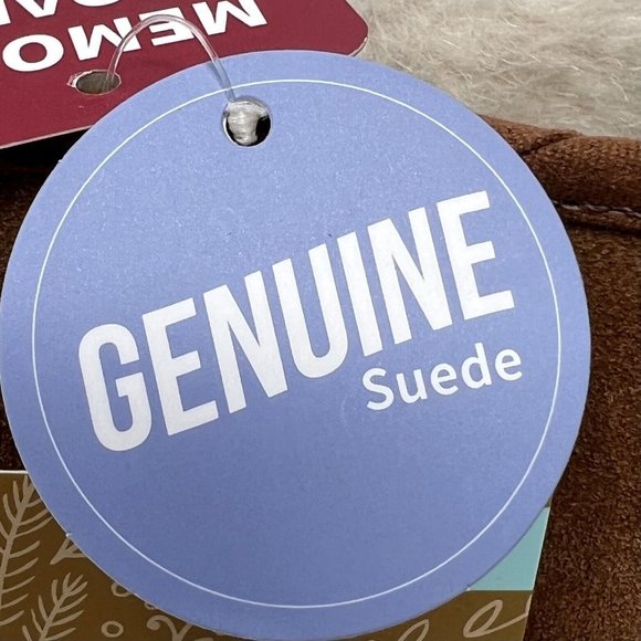 Muk Luks Womens Queens Slip Ons Suede Cognac Wool Blend Size 9.5 -‎ NEW!!!  READ - Picture 13 of 15